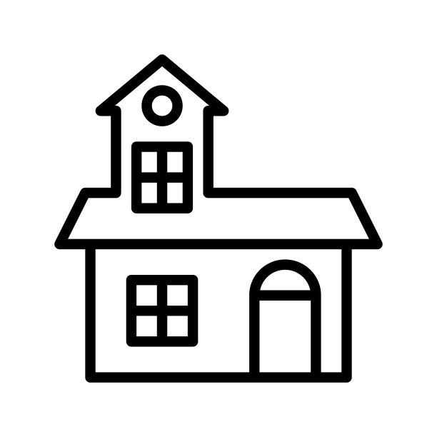 房屋扁平线性图标：房屋、房地产、乡村别墅、小屋、车库、公寓移动概念和网页设计标志图片下载