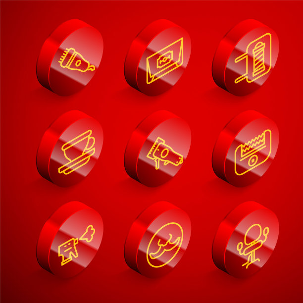 电动剃须刀，剃须刀，理发店杆，咖啡杯，发型师手枪喷雾瓶和胡子图标。向量图片下载