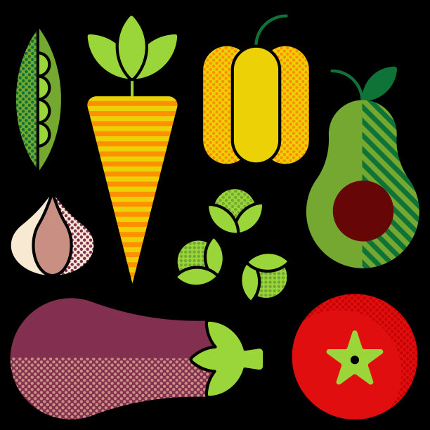 蔬菜插图设置5-Colorline系列图片下载