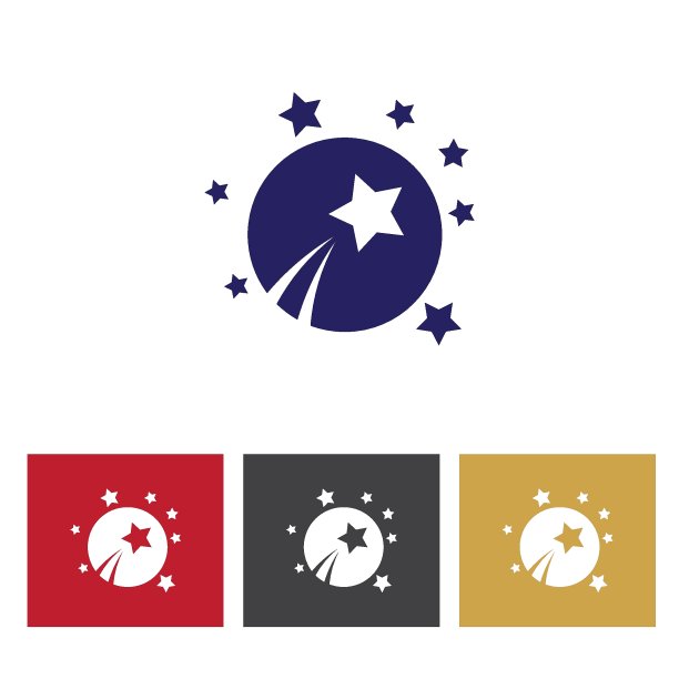 星说明向量图片下载