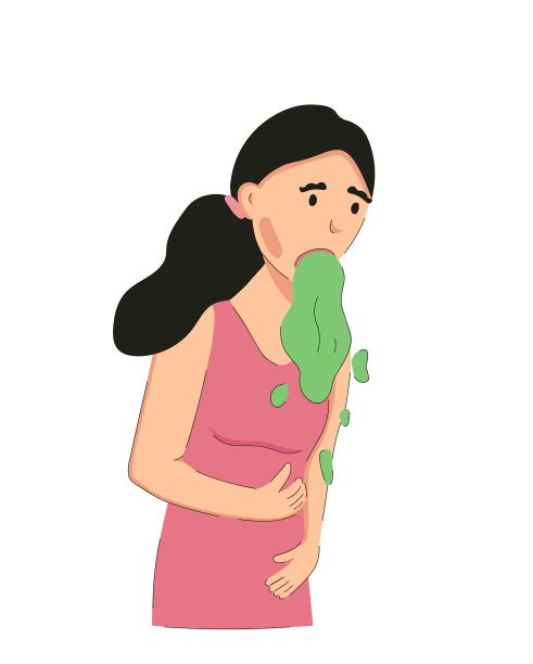 妇女呕吐，恶心呕吐概念图片下载