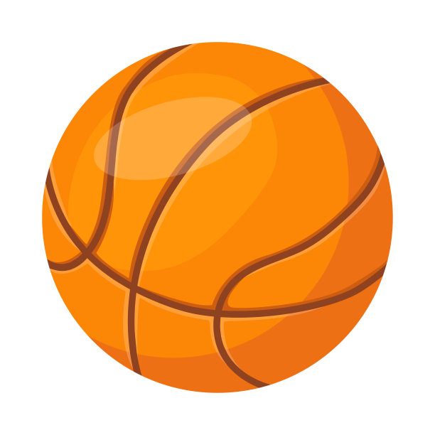 篮球运动的球。户外游戏的Logo团队，矢量插画图片下载