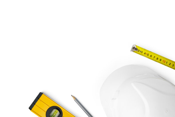 工程师工作工具隔离在白色背景上图片下载