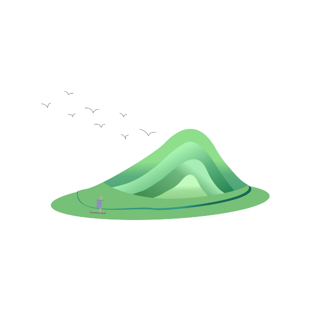 国潮风山水画图片下载