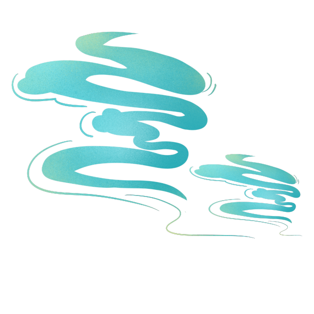 蓝色飘逸祥云图片下载