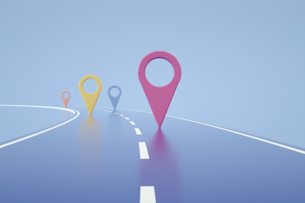 导航地图指针，标记针，在路上的旅行目的地图片下载