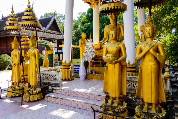 泰国寺庙中的佛像，数码照片图片为背景图片下载