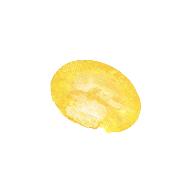 黄色水彩圈漆着色在白纸纹理背景上。图片下载