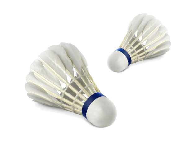 羽毛球或羽毛球孤立在白色背景与剪切路径图片下载