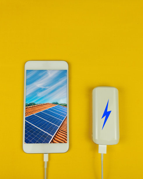 太阳能电池创意概念图。图片下载