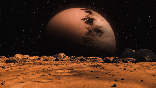 从火星表面看太空星球图片下载