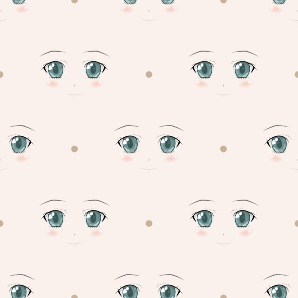 无缝模式与有趣的卡通面孔。适用于封面、织物、明信片和印刷。矢量插图。图片下载