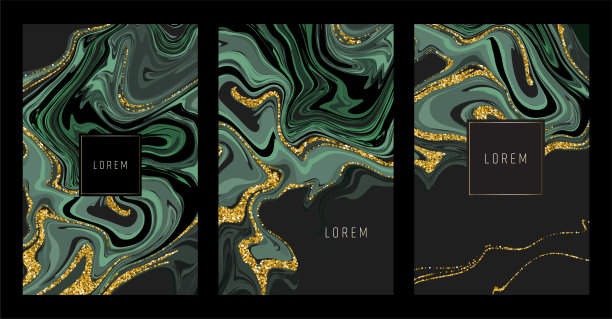 金色大理石模板，艺术封面设计，色彩逼真的纹理，奢华的背景。流行的图案，图形海报，卡片。矢量图图片下载