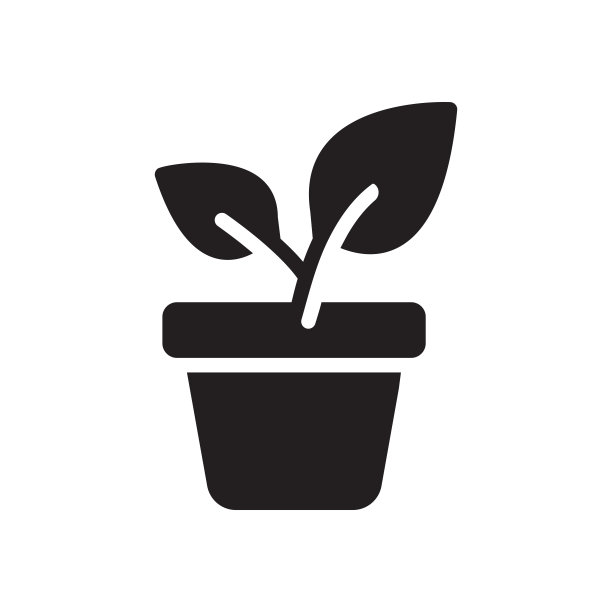 盆栽植物glyph图标图片下载