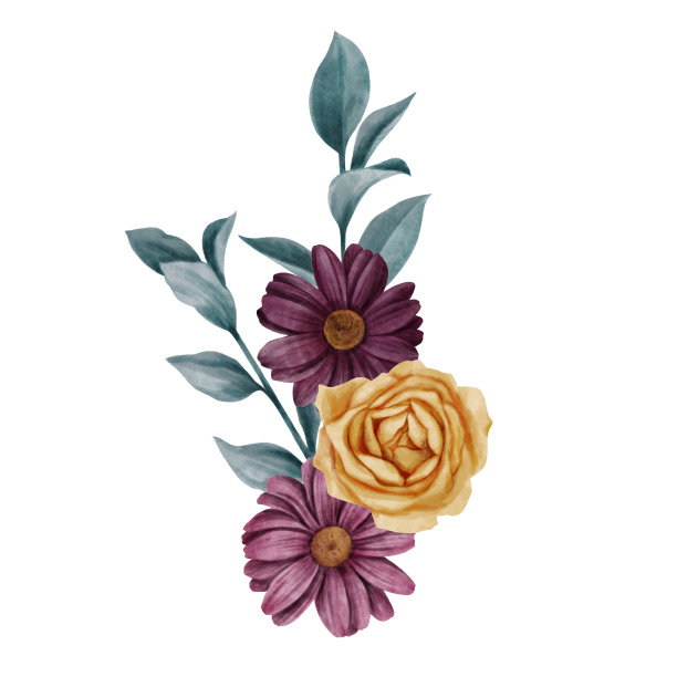 水彩绘画的花图片下载