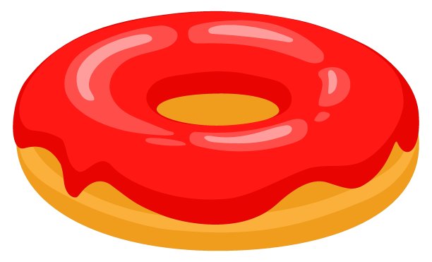 甜甜圈侧面图片下载