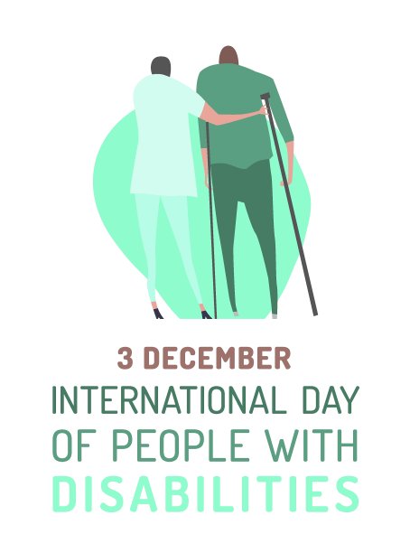 国际残疾人日。肖像的海报。可编辑的矢量图图片下载