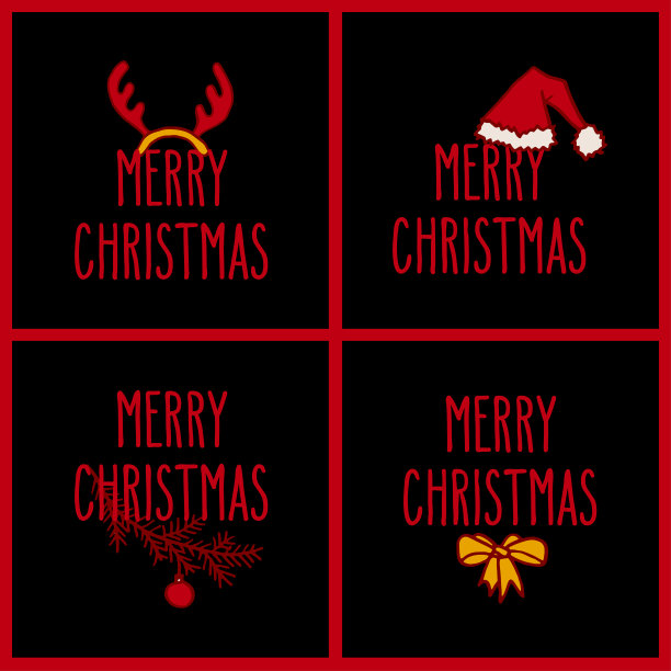 圣诞贺卡套装图片下载