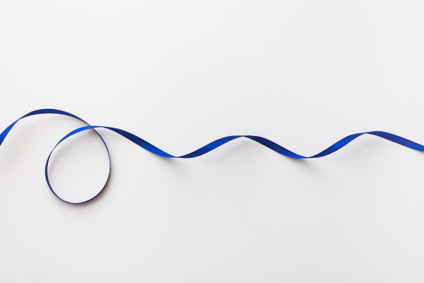 蓝色丝带的循环在灰色文本的地方-图像图片下载