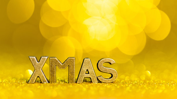 离焦圣诞金光背景图片下载