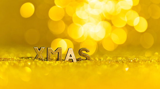 离焦圣诞金光背景图片下载