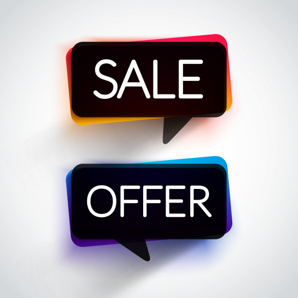 矢量插图彩色销售和提供演讲泡沫图片下载