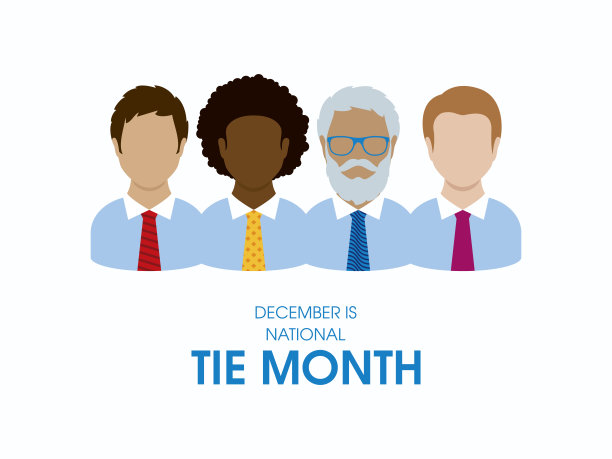 全国领带月矢量图图片下载