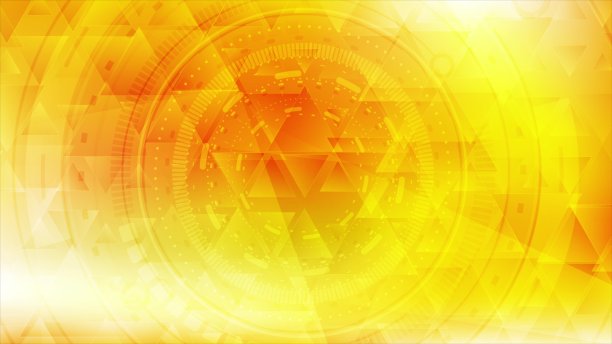 充满活力的黄色技术运动背景与HUD齿轮元素图片下载