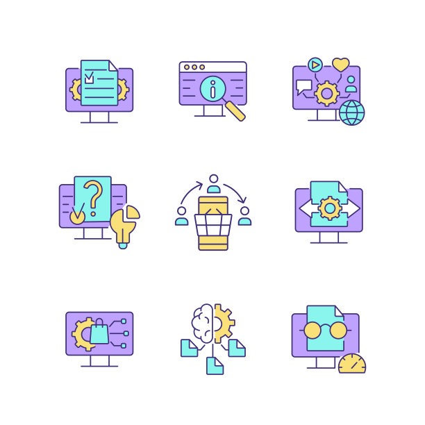 数字识字技能RGB颜色图标设置图片下载