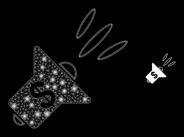 网眼银行广告用扩音器图片下载