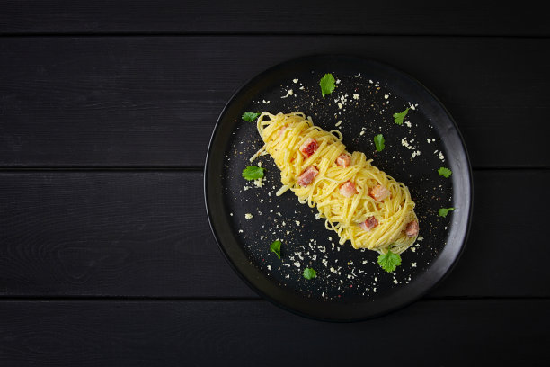 传统意大利菜，烤意面，自制，没有人，俯视图，图片下载