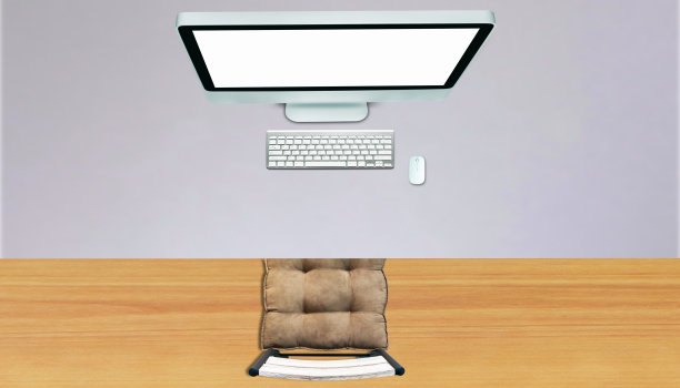 俯视图的平板电脑笔记本与智能手机办公风格。图片下载