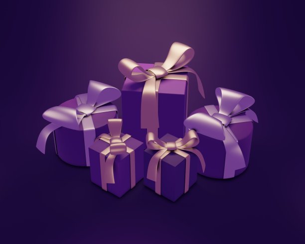 圣诞快乐，新年快乐。背景与现实的节日礼品盒。圣诞礼物。图片下载