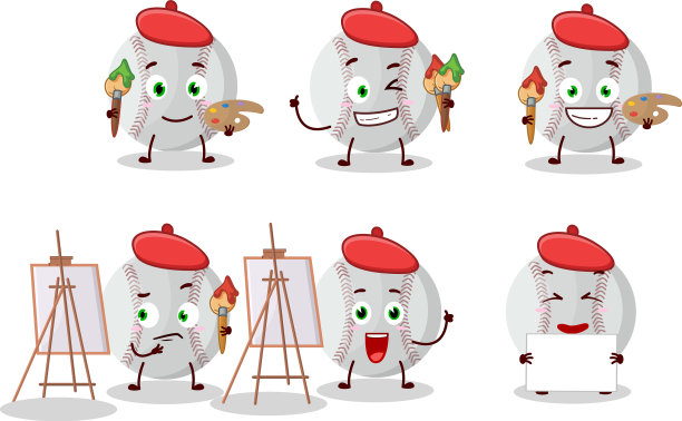 棒球卡通人物的艺术艺术家图片下载