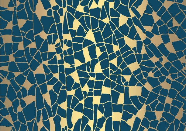 金色裂纹纹理在翡翠背景。日本美术风格Kintsugi。升级改造生态趋势。无缝图案垃圾金裂纹陶瓷效果现代纺织装饰设计。向量图片下载