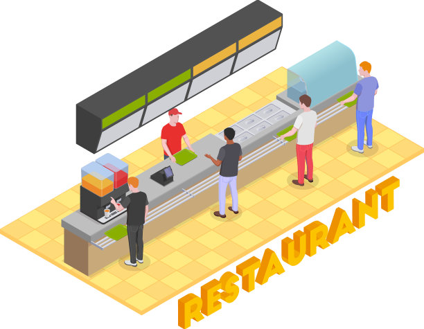 快餐店柜台组成图片下载