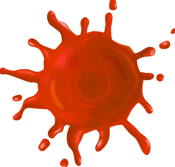 红色飞溅斑构图图片下载