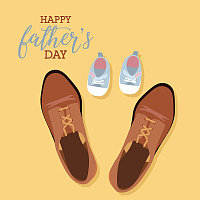 创意扁平插画父亲节公众号次图素材图片