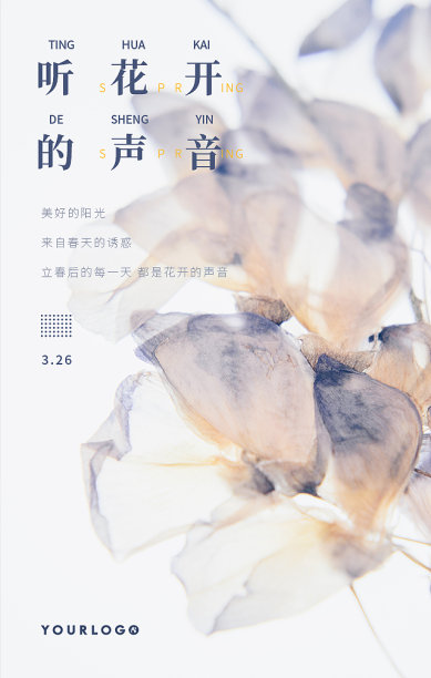 摄影文艺简约创意春季踏青手机海报图片下载