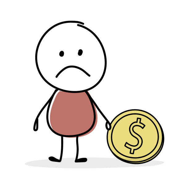 省钱的概念与有趣的棍子。图标集。向量图片下载