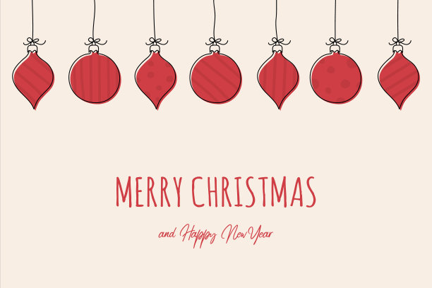 圣诞贺卡与手画的小玩意。圣诞节的设计。向量图片下载