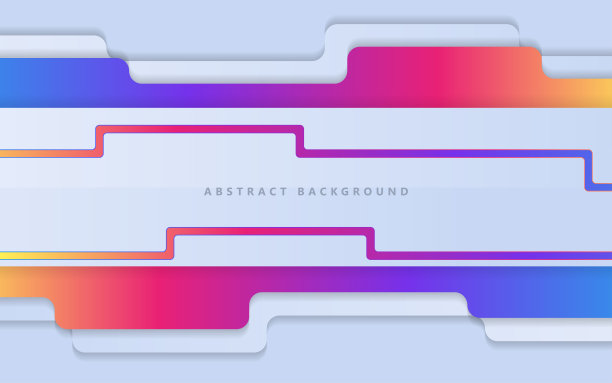 抽象彩色渐变纹理背景。多色构图与纸形状矢量图形元素设计图片下载