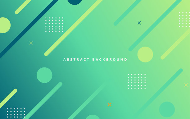 抽象绿色和黄色的颜色梯度纹理背景。多色构图与纸形状矢量图形元素设计图片下载
