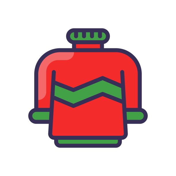 冬季毛衣填充线风格图标图片下载