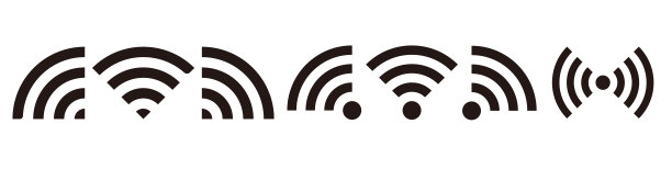 各种样式的WiFi图标，代表无线电波的多种方式图片下载