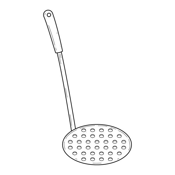 抽象手绘厨房用具略读膳食涂鸦概念矢量设计大纲风格在白色背景孤立的烹饪图片下载