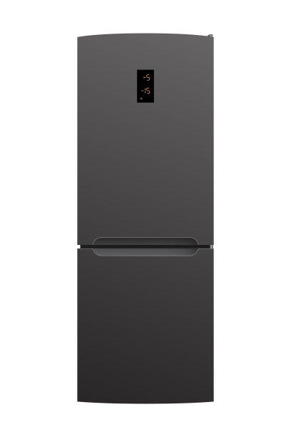 矢量插图的现实冰箱在一个简单的背景图片下载