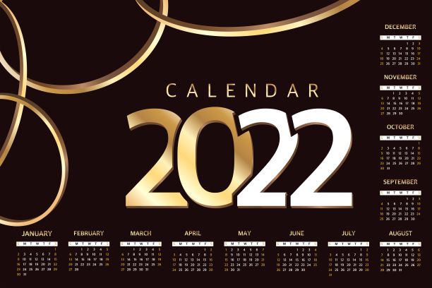 2022矢量时尚时尚日历图片下载