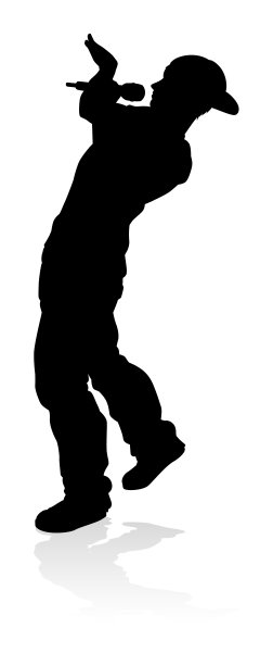 歌手流行乡村音乐或摇滚明星剪影图片下载