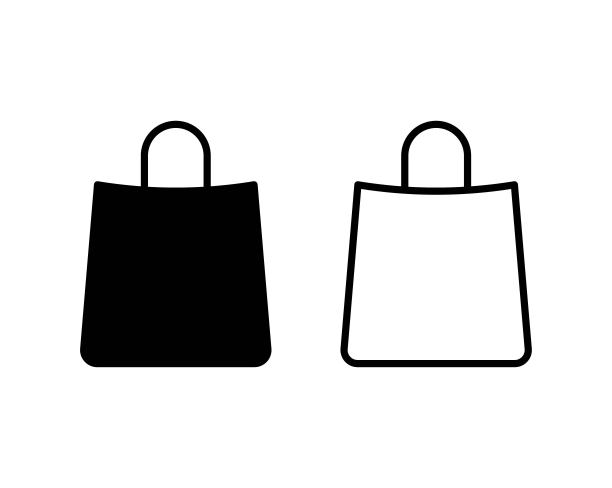 购物袋图标。股票向量图片下载